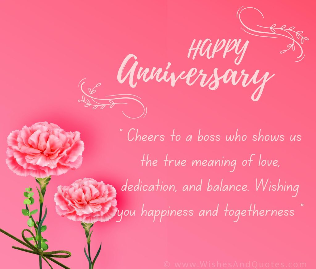 Wedding Anniversary Wishes and Messages for Boss
