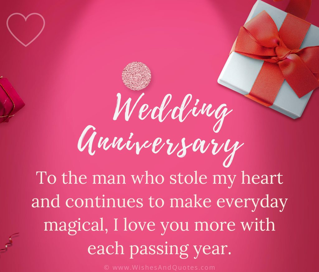 Wedding Anniversary Wishes and Messages for Husband